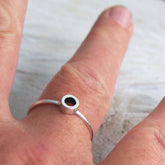 Chunky circle handmade silver ring